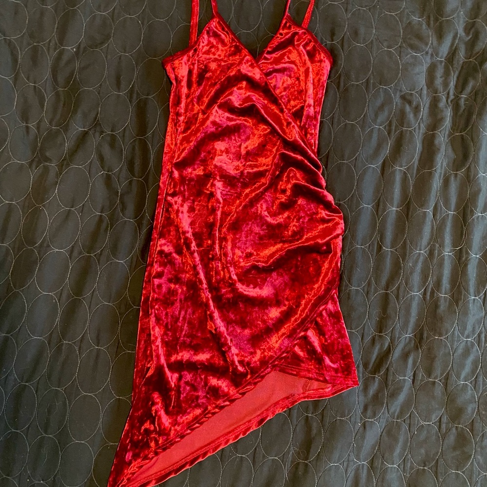 Velvet Asym Mini Dress